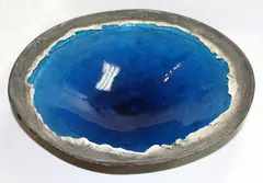 Crater Lake bowl by Len Castle, sold Sep 2015