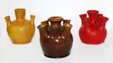 Three multiaperture pottery vases by Jova Rancich, sold Sep 2015