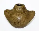 Early stoneware shaped vase by Len Castle, sold Sep 2015
