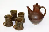 Jim Greig, Tenmoku glazed stoneware coffeepot