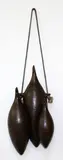 Ian Firth, Stoneware conjoined three-aperture wall vase