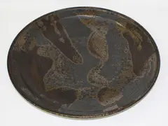 Large early stoneware platter by Graeme Storm, sold Sep 2015