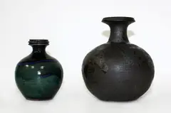 Two small stoneware vases by Graeme Storm, sold Sep 2015