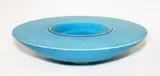 Porcelain blue crackle glazed platter by Peter Collis, sold Sep 2015