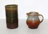 Shino glaze stoneware jug by Len Castle, sold Sep 2015