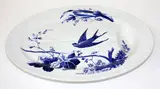 ca. 1886 by Large Dunn Bennet & Co. blue and white ashet, sold Sep 2015