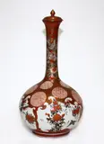 Meiji Period by Large Japanese Kutani lidded bottle vase, sold Feb 2015