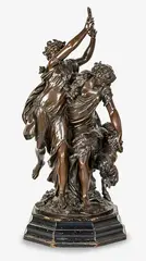 Michel Clodion, Two Bacchantes dancing with a satyr