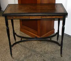 Coromandel wood card table, 19th century
