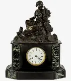 Marble mantle clock, 19th century