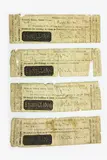4 rare one shilling promissory notes, from the Britannia Saloon, Aurora tavern, Wellington