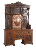 The Elmslie Sideboard, An oak and Kauri New Zealand Arts and Crafts sideboard