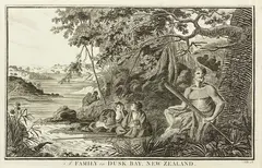 William Hodges, A Family at Dusk Bay, New Zealand