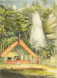 George French Angas, ‘House of Iwikau, brother of Te Heuheu