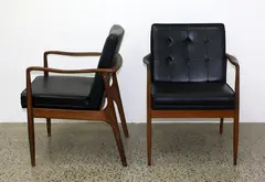 Ces Renwick for Airest, Pair of teak armchairs