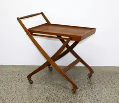 Folding teak drinks trolley by Poul Cadovious, offered Feb 2015