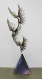 Curtis Jere for Artisan House, Brutalist birds standing sculpture
