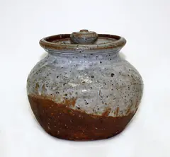Stoneware lidded jar by Len Castle, offered Feb 2015