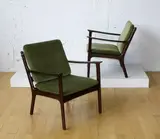 Ole Wanscher, Pair of Danish mahogany framed arm chairs