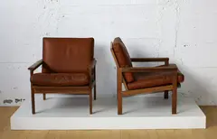 Illum Wikkelso for N Eilersen, Pair of oak armchairs