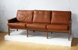 Illum Wikkelso for N Eilersen, Oak framed three seat sofa