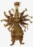 19th century by Large Burmese puppet of a ten-arm deity, offered Oct 2014