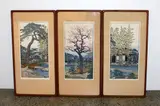 Tōshi Yoshida, Three Japanese woodblock prints