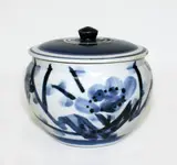 Tomimoto Kenkichi [attrib.], Blue and white porcelain lidded jar