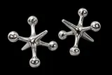 George Nelson, Pair of chrome giant jax bookends