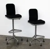 Robin Day for Hille, Two industrial metal bar stools
