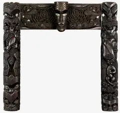 Tene Waitere, A superb and rare carved Ngati Tarawhai fire surround