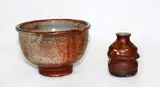 Don Thornley, Shino glaze pedestal bowl