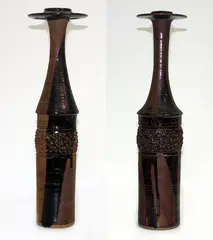 Richard Cadness, Pair of stoneware bottle vases