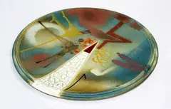 Large stoneware dish by Brian Gartside, offered May 2014