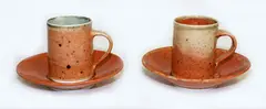 John Dawson, Shino glazed cups and saucers