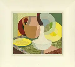 John Weeks, Still Life with Jug, Vase and Plate