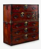 Meiji period by Good Japanese two piece isho-dansu [clothing chest], offered Mar 2014