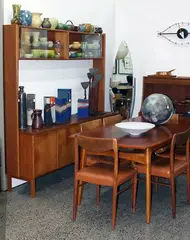 J W Backhouse, New Zealand made teak extension dining table