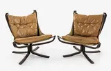 Sigurd Ressel for Vatne Moblier, A pair of vintage low-back Falcon chairs