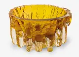 Goran Warff for Kosta in Sweden, An impressive sculptured yellow glass bowl