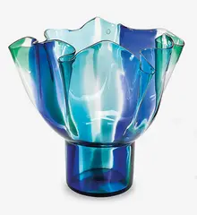 Kukinto blue and green glass vase by Timo Sarpaneva for Venini, sold Mar 2014