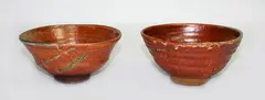 Elena Renker, Two stoneware shino glaze bowls
