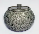 Rod Davis, Green salt glaze lidded pot