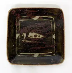 Murata Gen, Mashiko pottery stoneware square dish