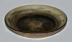 Circular stoneware dish by Len Castle, sold Mar 2014