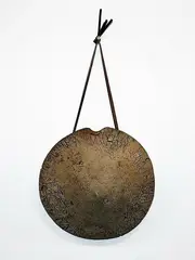 Small stoneware hanging form by Len Castle, offered Mar 2014