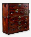 Meiji period by Good Japanese two piece isho-dansu [clothing chest], offered Dec 2013