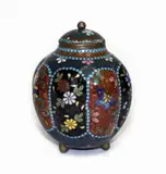 Meiji period by Small Japanese cloisonné jar and cover, offered Dec 2013