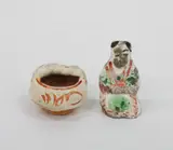 13th/14th century by Small Chinese Cizhou enamelled figure and basket, sold Dec 2013