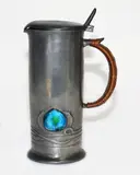 Archibald Knox, English pewter lidded jug